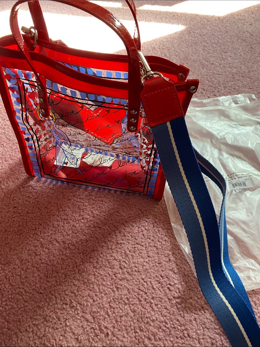 Stripes loved vinyl tote by Brighton - Picture 7 of 9